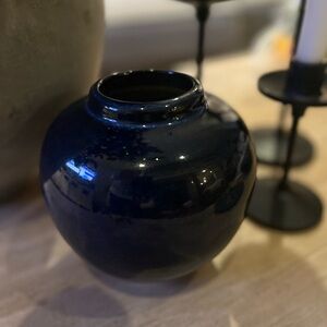 Dark Blue Ceramic Vase